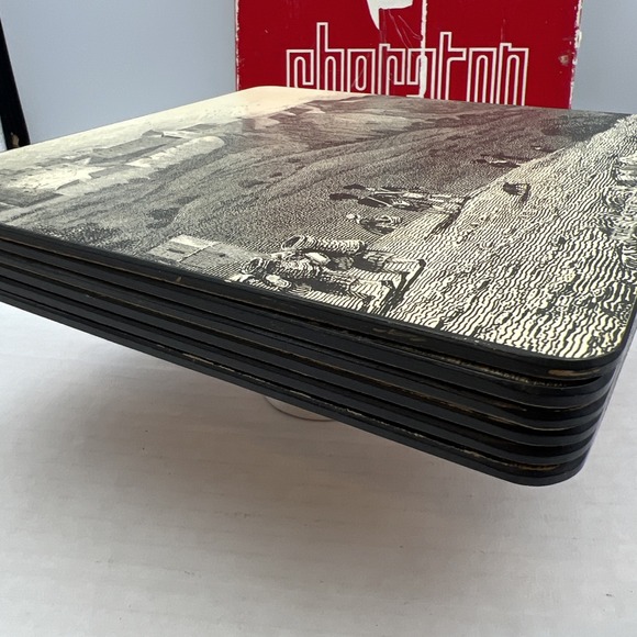 Vintage‎ Sheraton Scottish Castles Cork-Back Placemats Set of 6 w/ Box - Picture 9 of 13